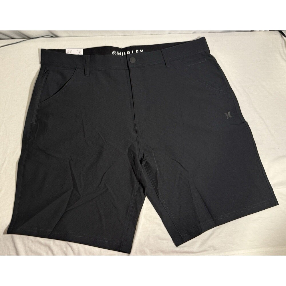 NEW w/ Tags Hurley Mens Trek Hybrid Shorts Size SZ Waist 38 Black Clothes Pants